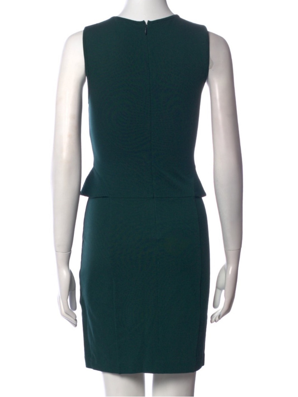 Theory Dark Green Sleeveless Peplum Sheath Dress - Picture 3 of 3
